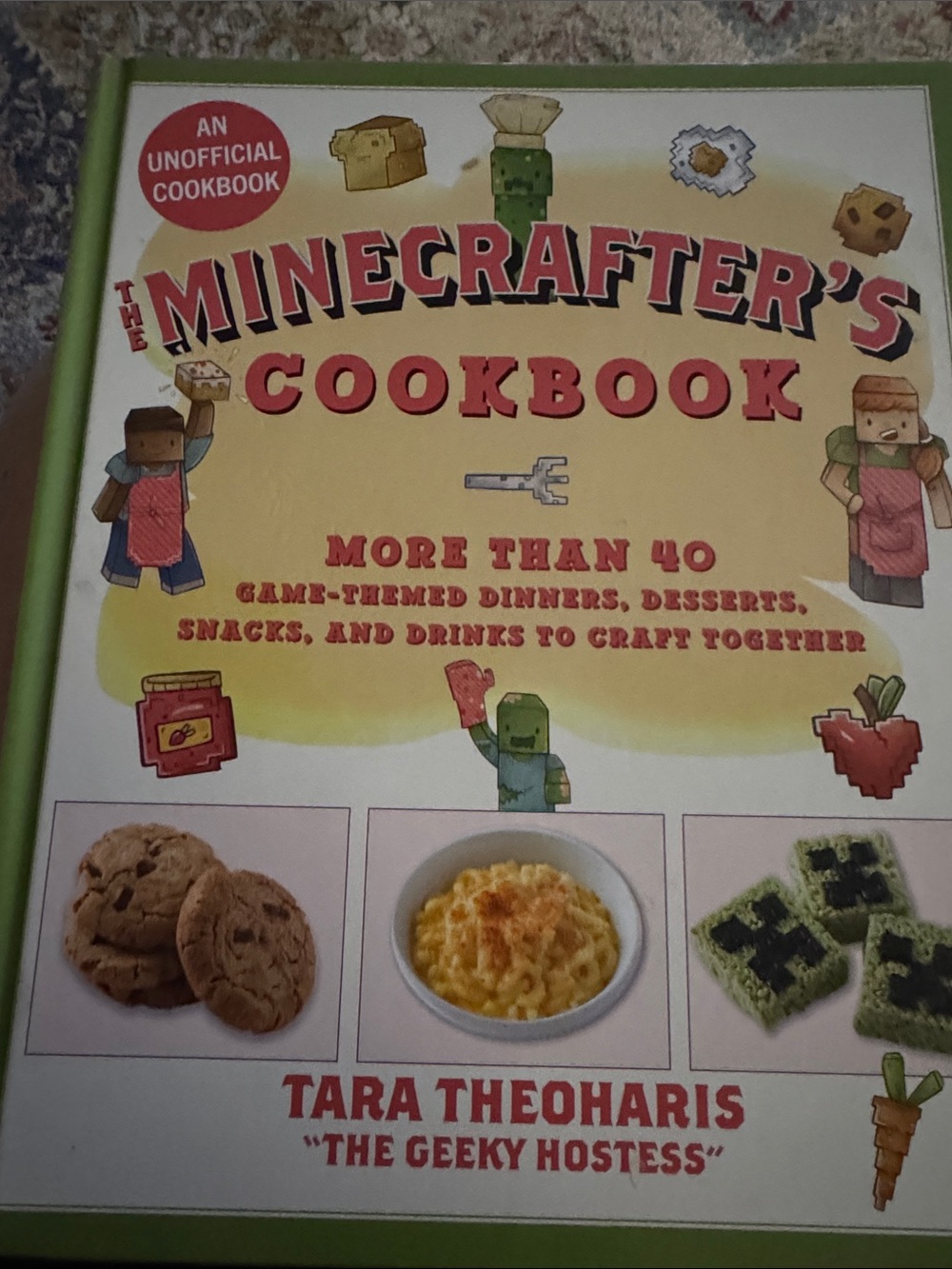 Minecrafter's Cookbook Kids Cooking Book - Green & Yellow